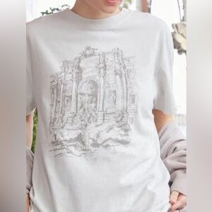 JOHN GALT ALEENA TREVI FOUNTAIN OVERSIZED TEE